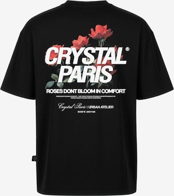 Crystal Paris Shirt 'Rose' in Black: front