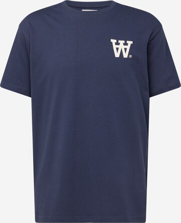 WOOD WOOD T-shirt 'Ace AA' i blå: framsida