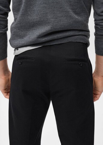 MANGO MAN Regular Pleated Pants 'Nicco' in Blue