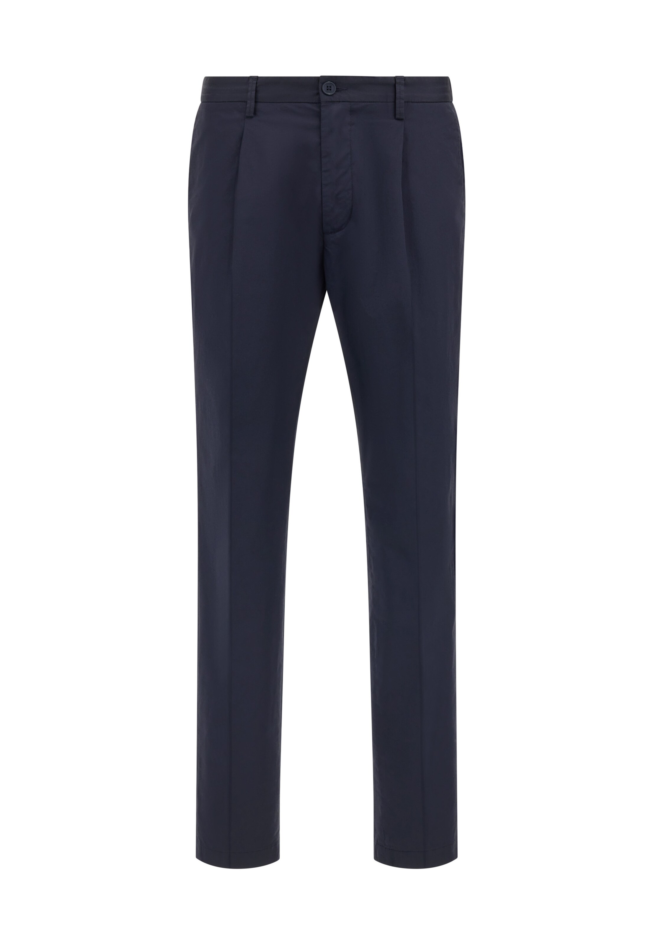 Boggi Milano Slim fit Pleat-front trousers in Blue: front