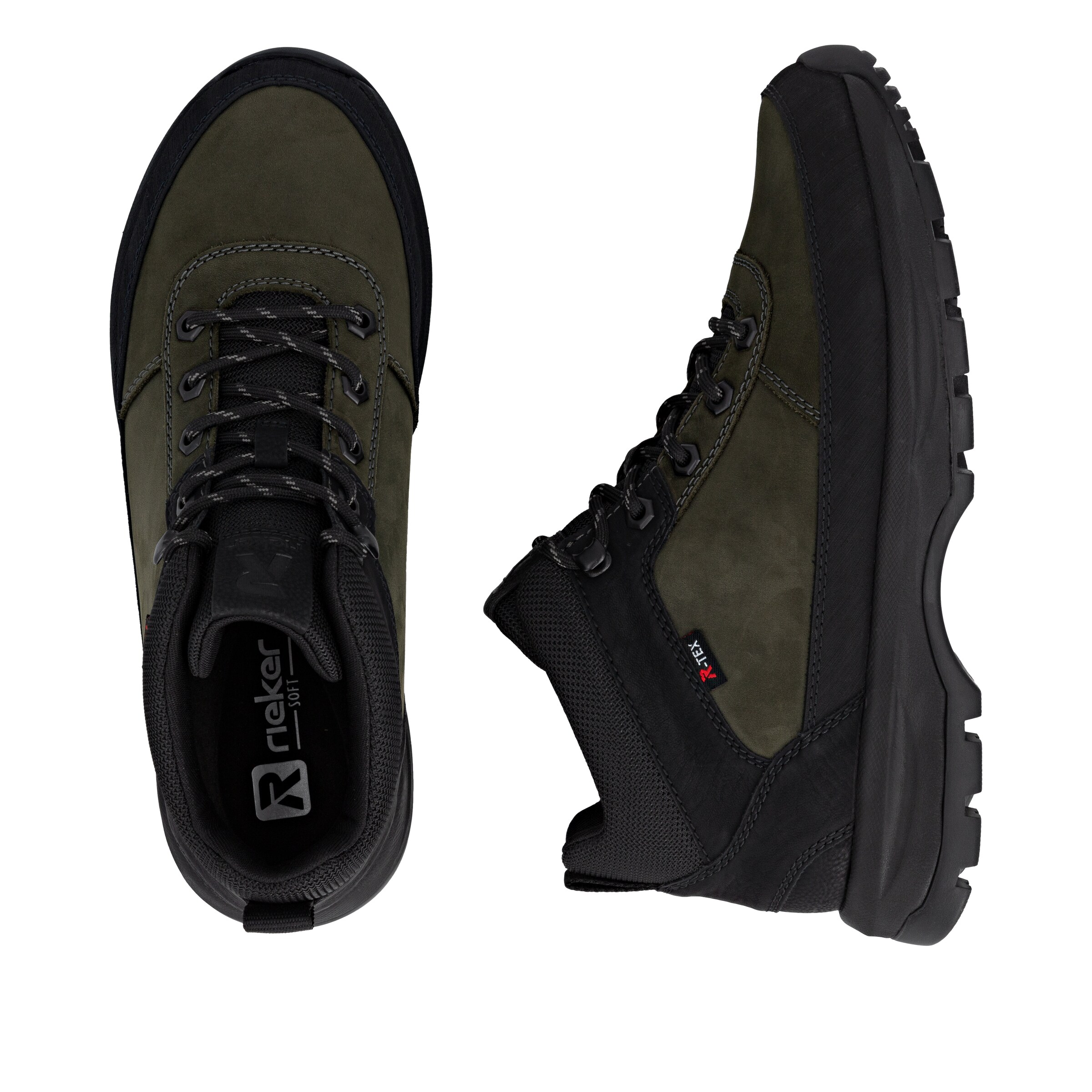 Bottes à lacets 'U1670' Rieker en vert