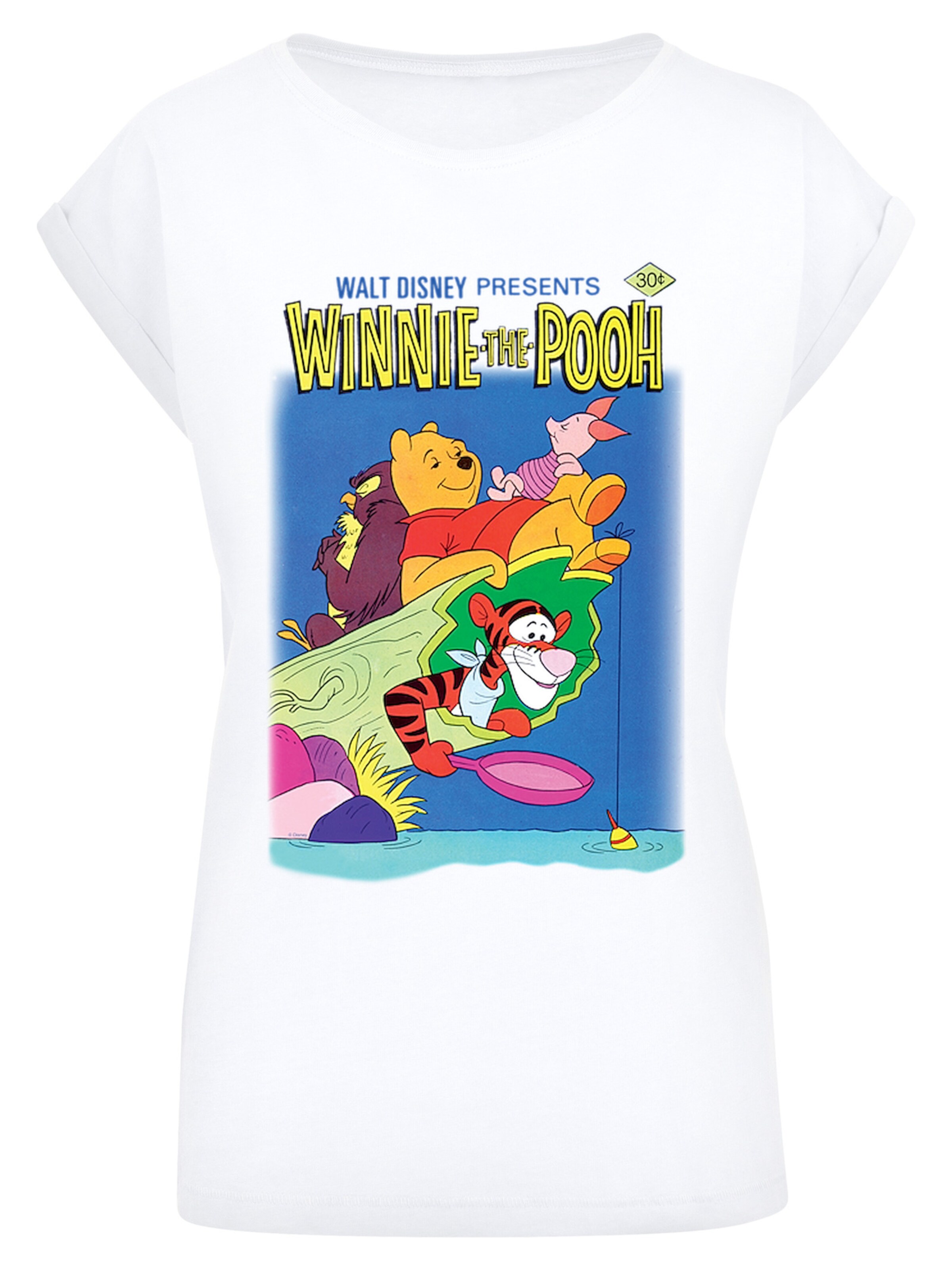 T-shirt 'Disney Winnie The Pooh' F4NT4STIC en blanc : devant