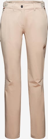 MAMMUT Athletic Pants 'Runbold' in Beige: front