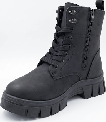 TorWeit Enkellaarsje 'Cool Lace Up Ankle Boots' in Zwart: voorkant