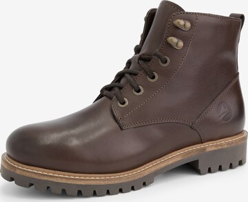 Travelin Veterboots 'Stalon ' in Bruin: voorkant