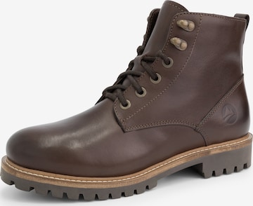 Travelin Lace-Up Boots 'Stalon ' in Brown: front