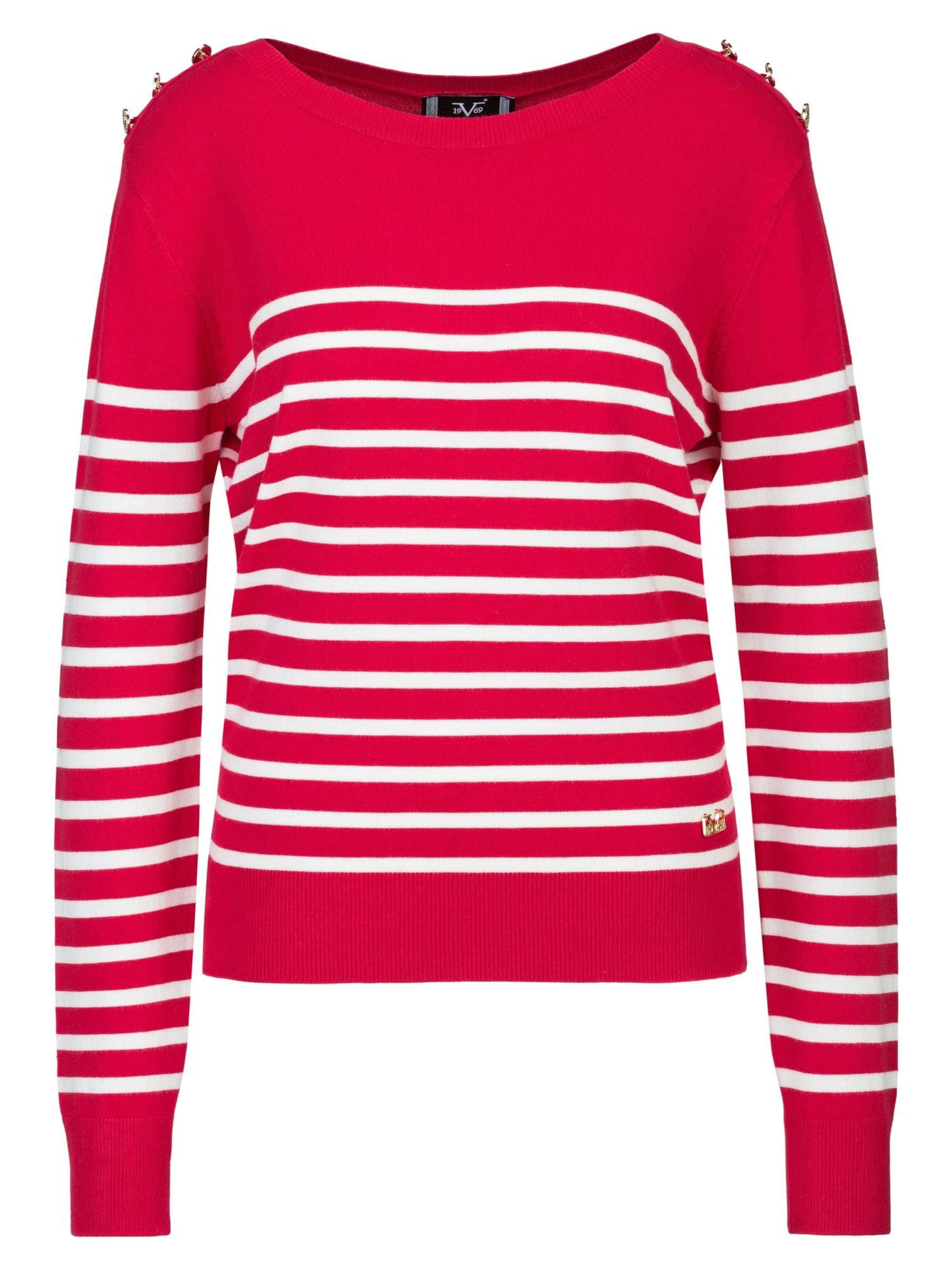 Pull-over 'Flora' 19V69 ITALIA en rouge : devant