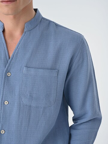 Antioch Comfort fit Button Up Shirt in Blue