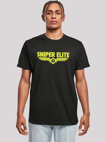 T-Shirt 'Sniper Elite' F4NT4STIC en noir : devant