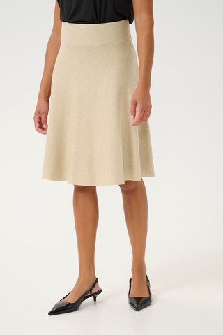 CULTURE Rok 'Annemarie' in Beige: voorkant