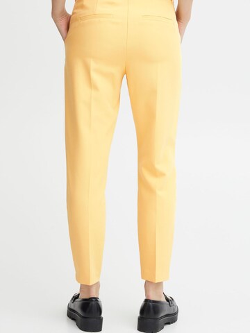 Coupe slim Pantalon chino 'IHLEXI' ICHI en jaune