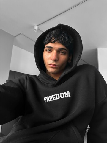Kleidermafia Sweatshirt 'Oversize Stitches Hoodie - Black' in Zwart