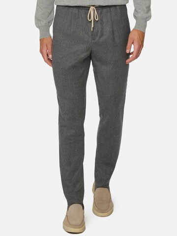 Slimfit Pantaloni con pieghe di Boggi Milano in grigio: frontale