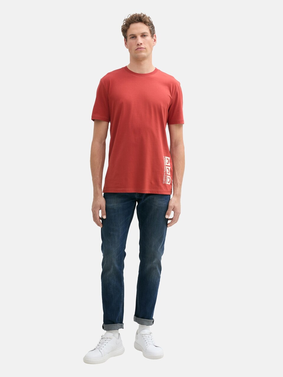 Slimfit Jeans 'Piers' de la TOM TAILOR DENIM pe albastru: față