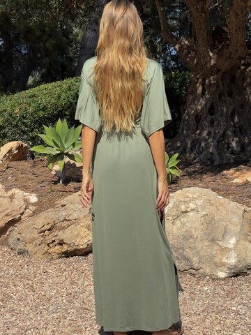Robe 'Kimono Lotus Natural' Chic by Lirette en vert
