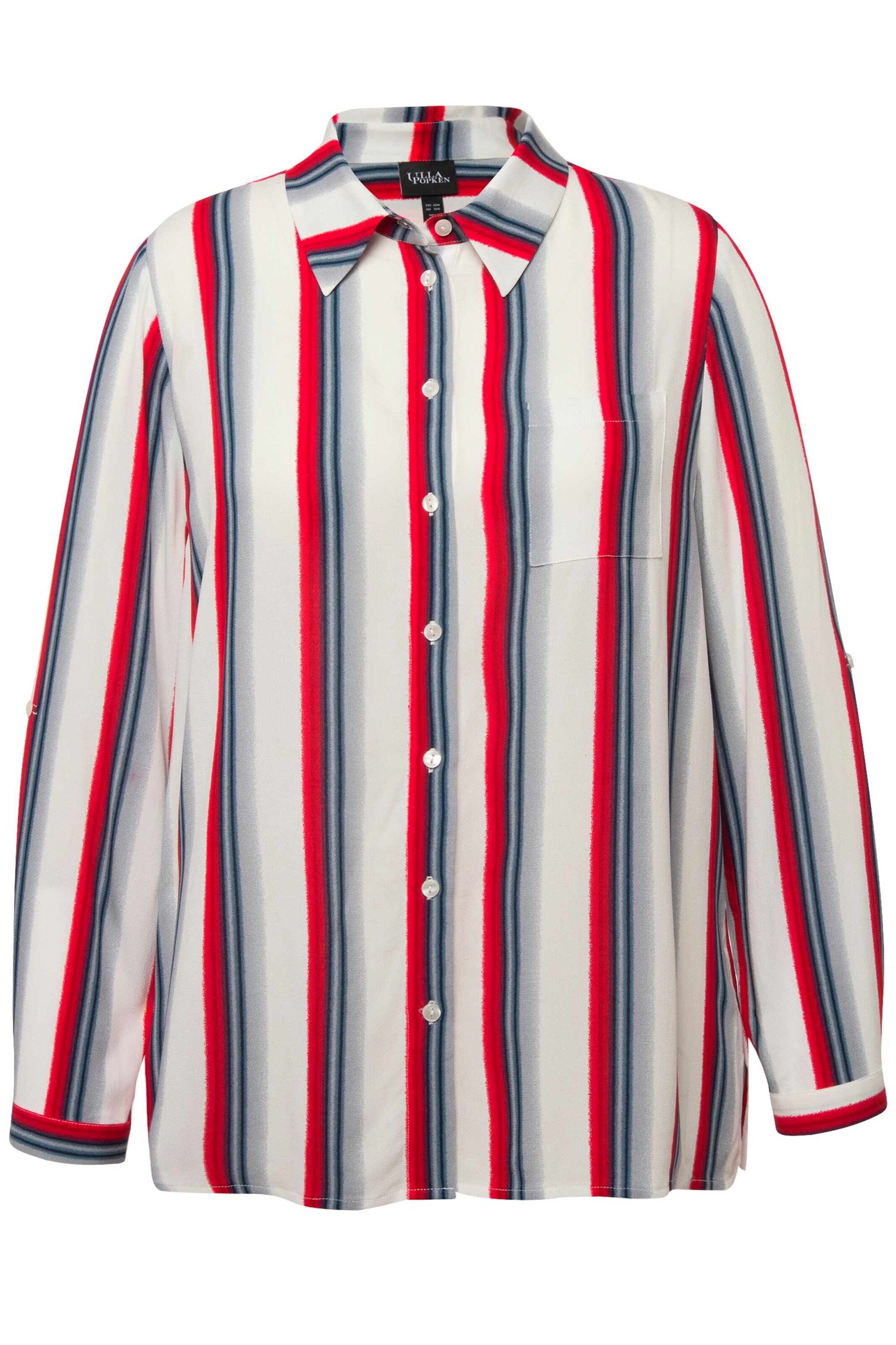 Ulla Popken Blouse in Blauw: voorkant