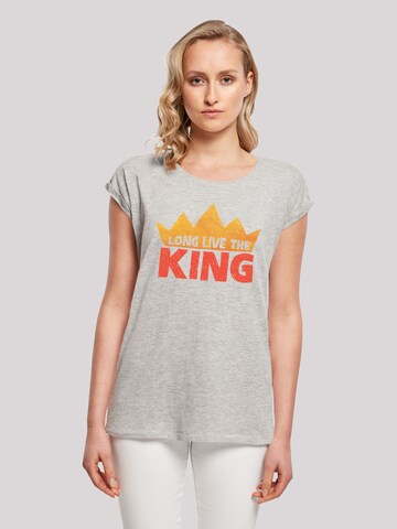 F4NT4STIC Shirt 'Disney König Der Löwen Movie Long Live The King' in Grey: front
