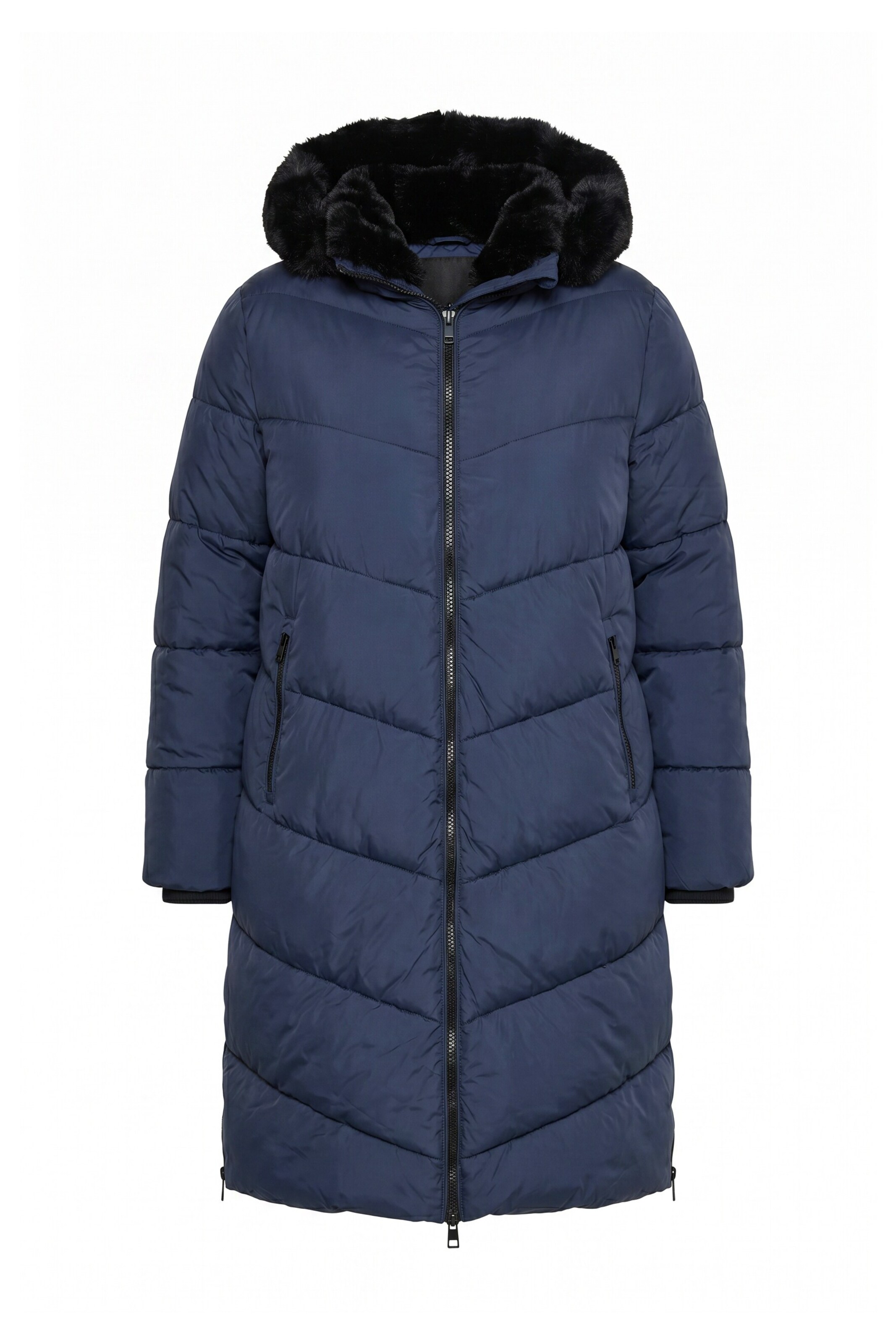 Ulla Popken Raincoat in Blue: front