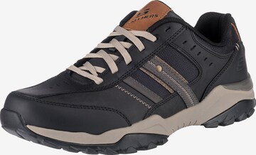 SKECHERS Athletic Lace-Up Shoes 'Henrick Delwood' in Black: front