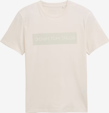 T-Shirt TOM TAILOR DENIM en blanc : devant