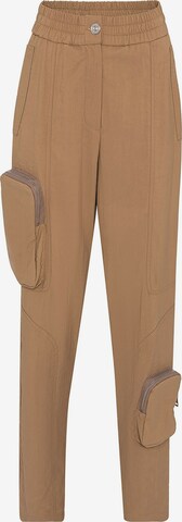 Effilé Pantalon cargo NOCTURNE en beige : devant