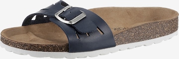 CITY WALK Mules in Blue: front