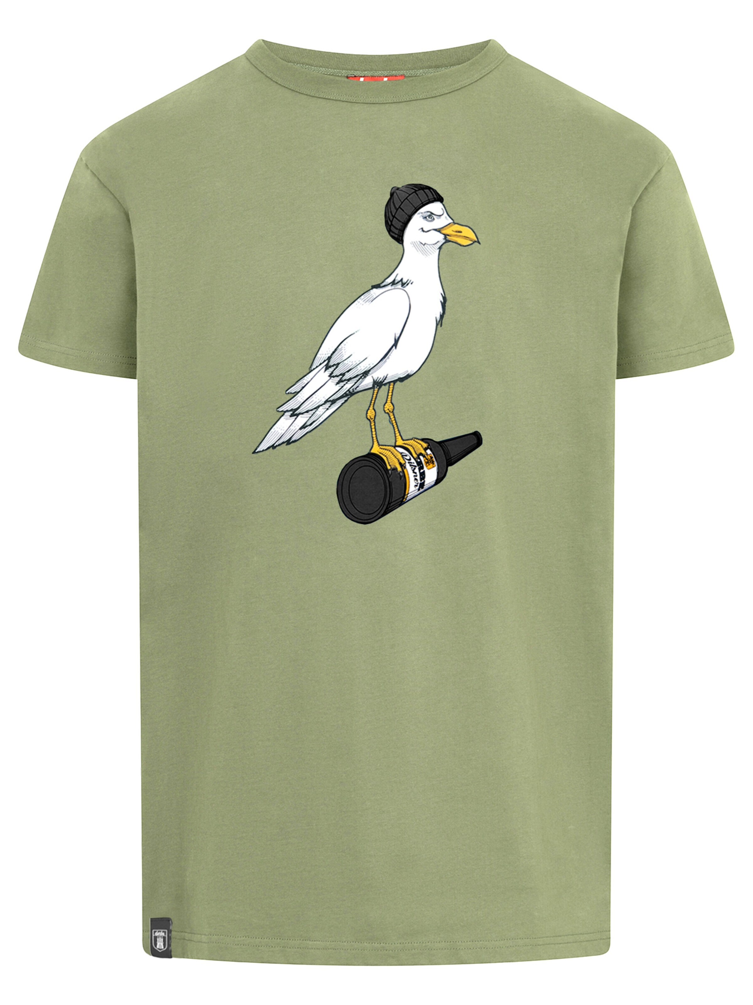 Derbe Shirt 'Sturmmöwe' in Green: front