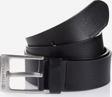 TOM TAILOR Belt 'Calvin' in Black: front