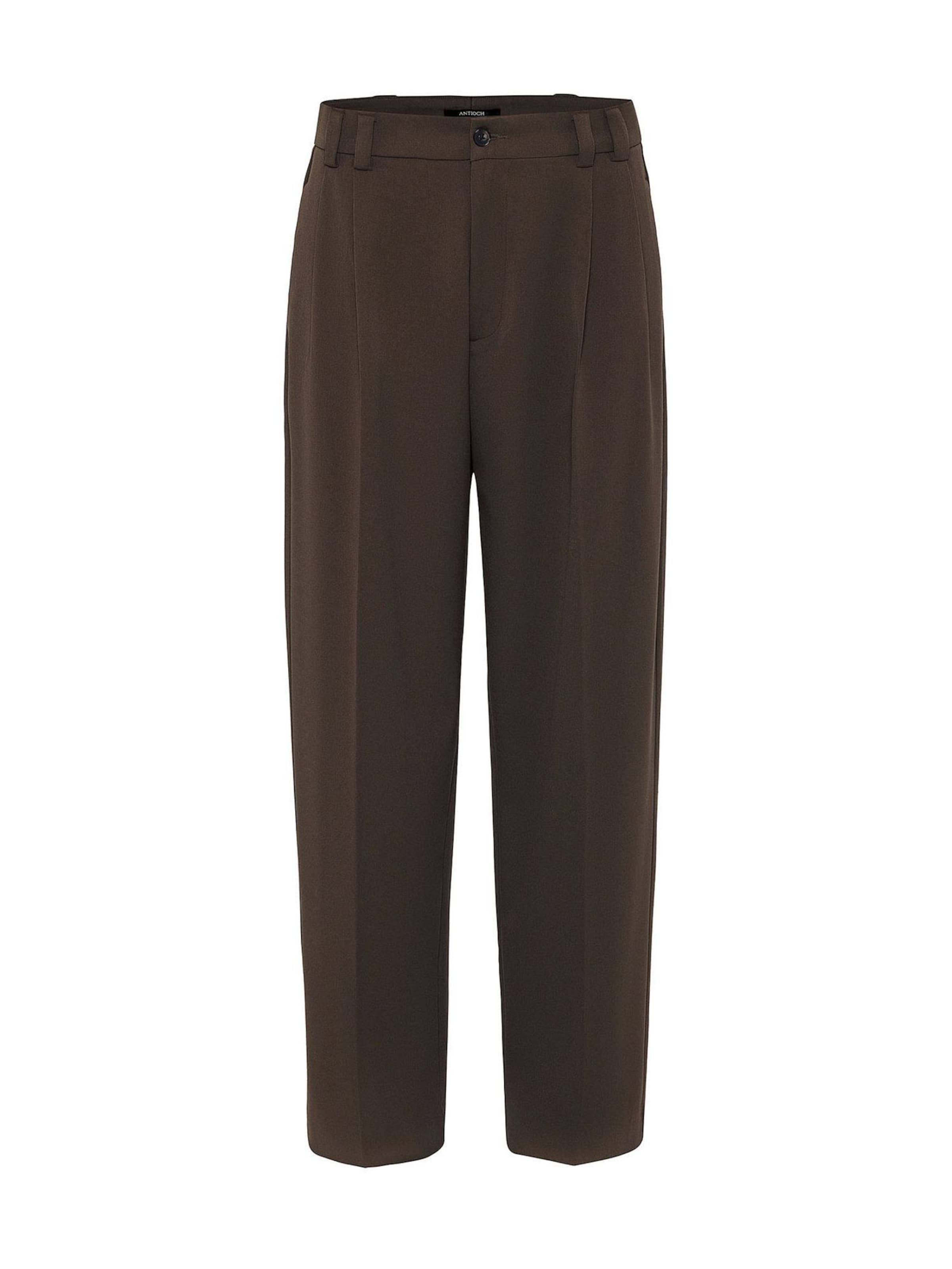Antioch Szabványos Élére vasalt nadrágok - barna: elől