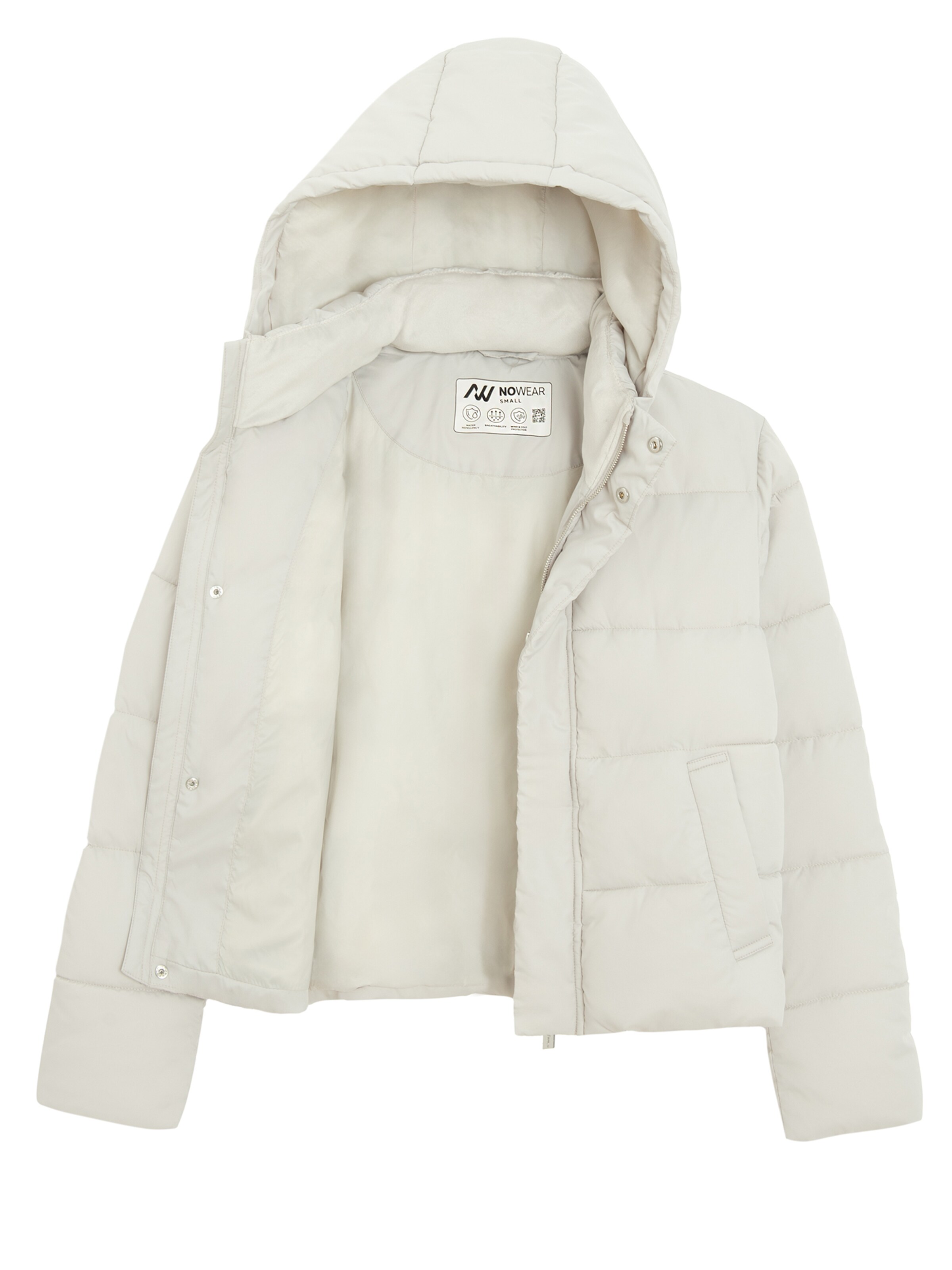 NoWear Winter Jacket in White: front