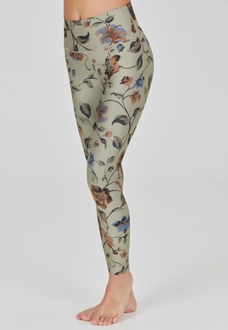 Athlecia Skinny Sports trousers 'Mist' in Green