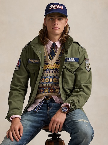 Veste mi-saison Polo Ralph Lauren en vert : devant
