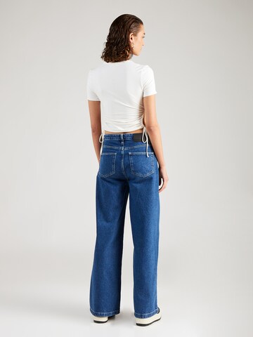 Wide Leg Jean 'Wayne' Blanche en bleu