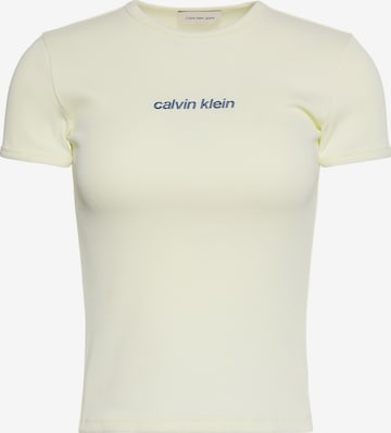 T-shirt Calvin Klein Jeans en jaune : devant
