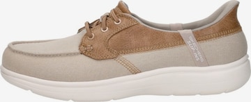 Chaussure à lacets 'Slip-Ins: On-The-Go Flex' SKECHERS en beige : devant