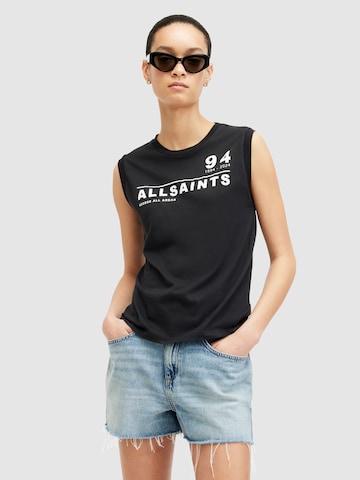 AllSaints Top 'ACCESS' in Black: front