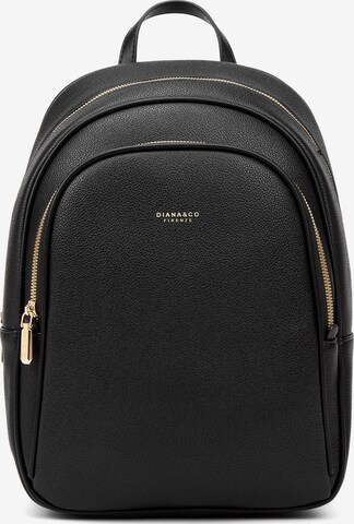 Zaino 'Zaino Donna Vegan Leather con Zip e Tasche - Diana & Co Firenze' di Diana&Co. in nero: frontale