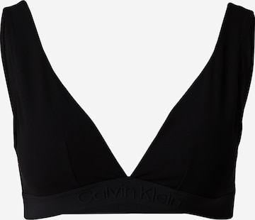 Calvin Klein Swimwear Triangle Bikini top in Black: front