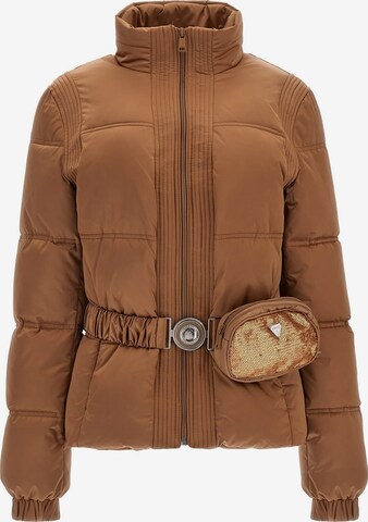GUESS Winter Jacket in Bronze: front