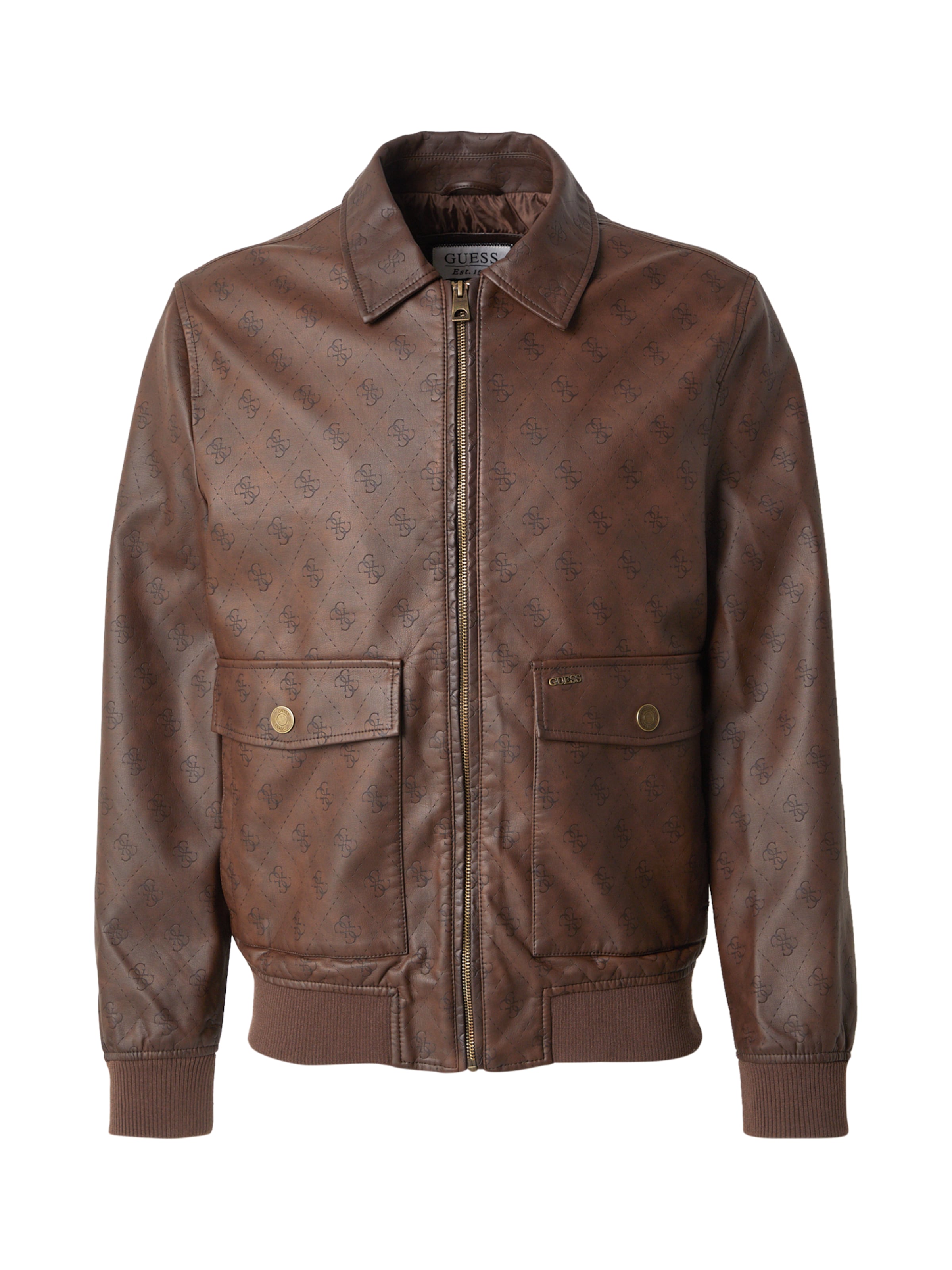 GUESS Преходно яке в кафяво: отпред