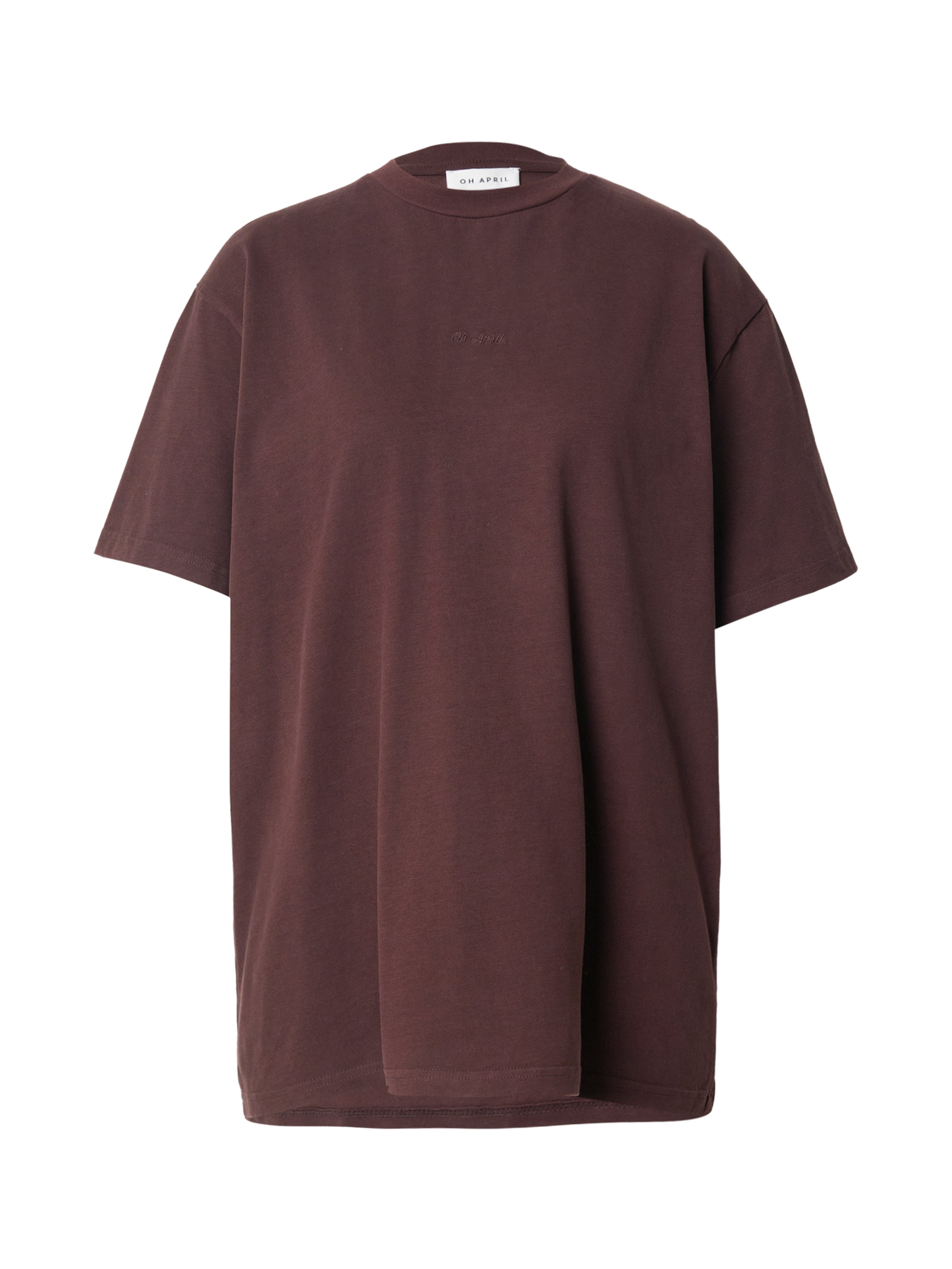 OH APRIL T-shirt 'Nostalgia Heart' i brun: framsida