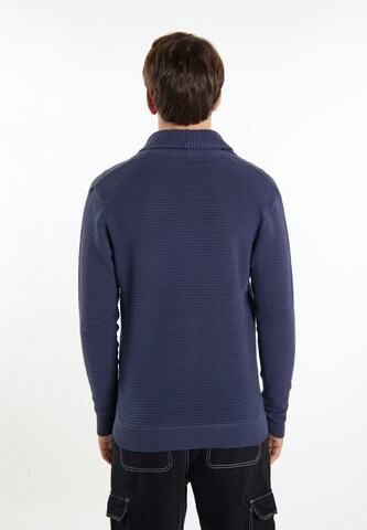 MO Knit cardigan 'Rovic' in Blue
