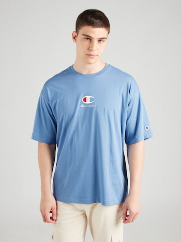 Champion Authentic Athletic Apparel T-Shirt in Blau: Vorderseite
