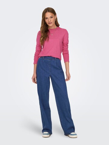 JDY Loosefit Bandplooi jeans 'JDYGeggo' in Blauw