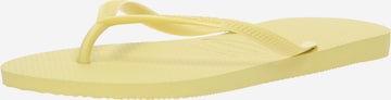 HAVAIANAS T-Bar Sandals 'Slim' in Yellow: front
