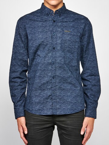 KOROSHI Slim fit Overhemd in Blauw