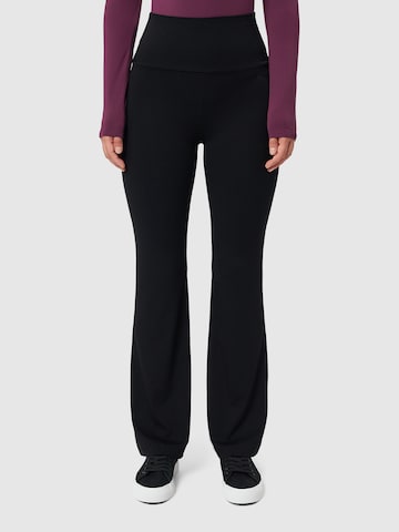 évasé Pantalon 'Belle' Les Lunes en noir : devant