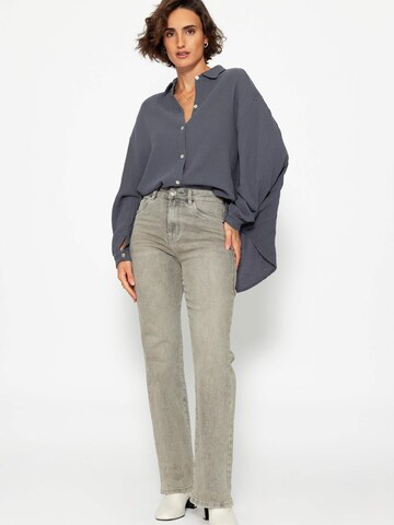 SASSYCLASSY Bluse 'kürzere Variante' in Grau