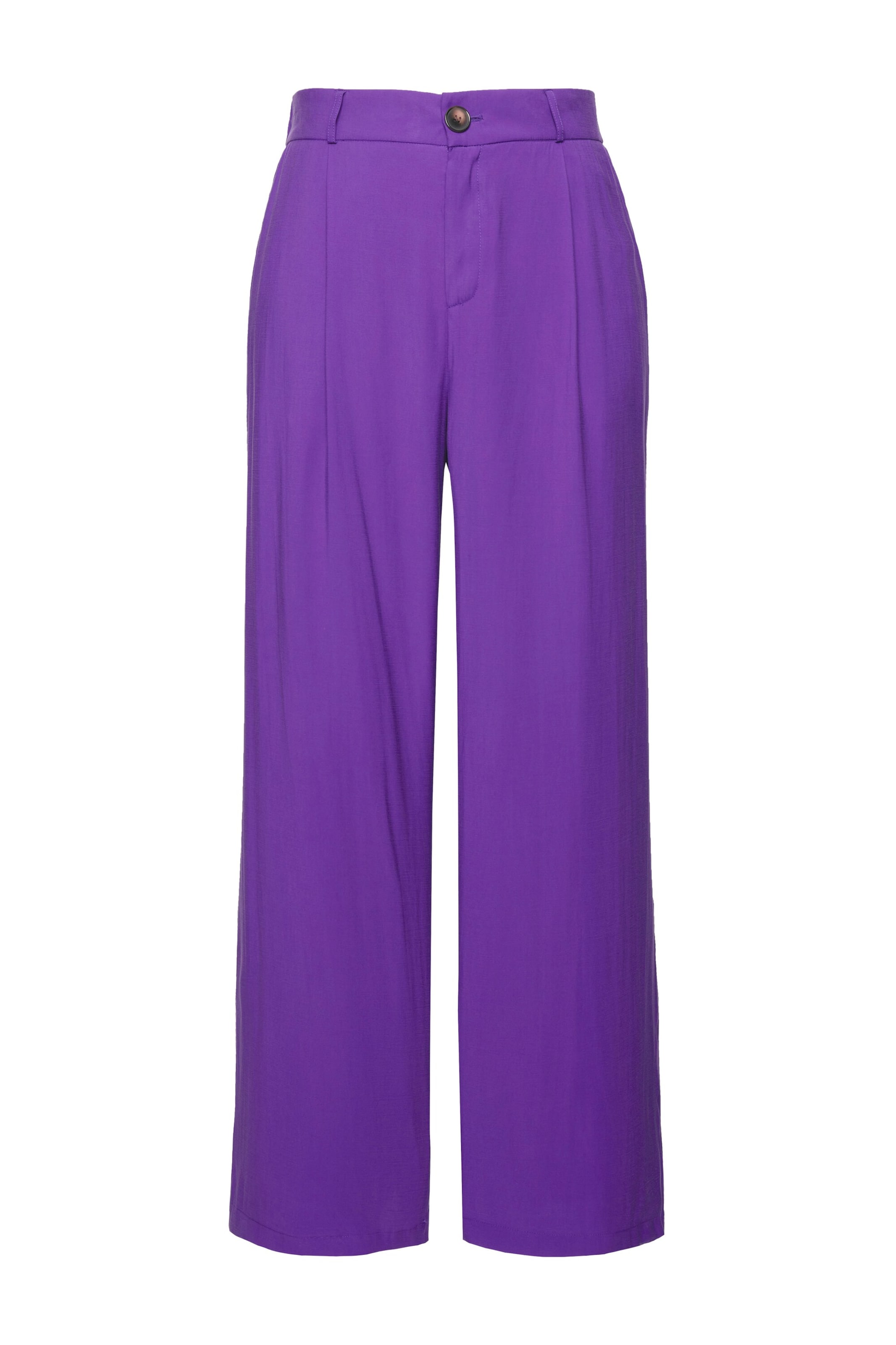 Studio Untold Wide leg Bandplooibroek in Lila: voorkant