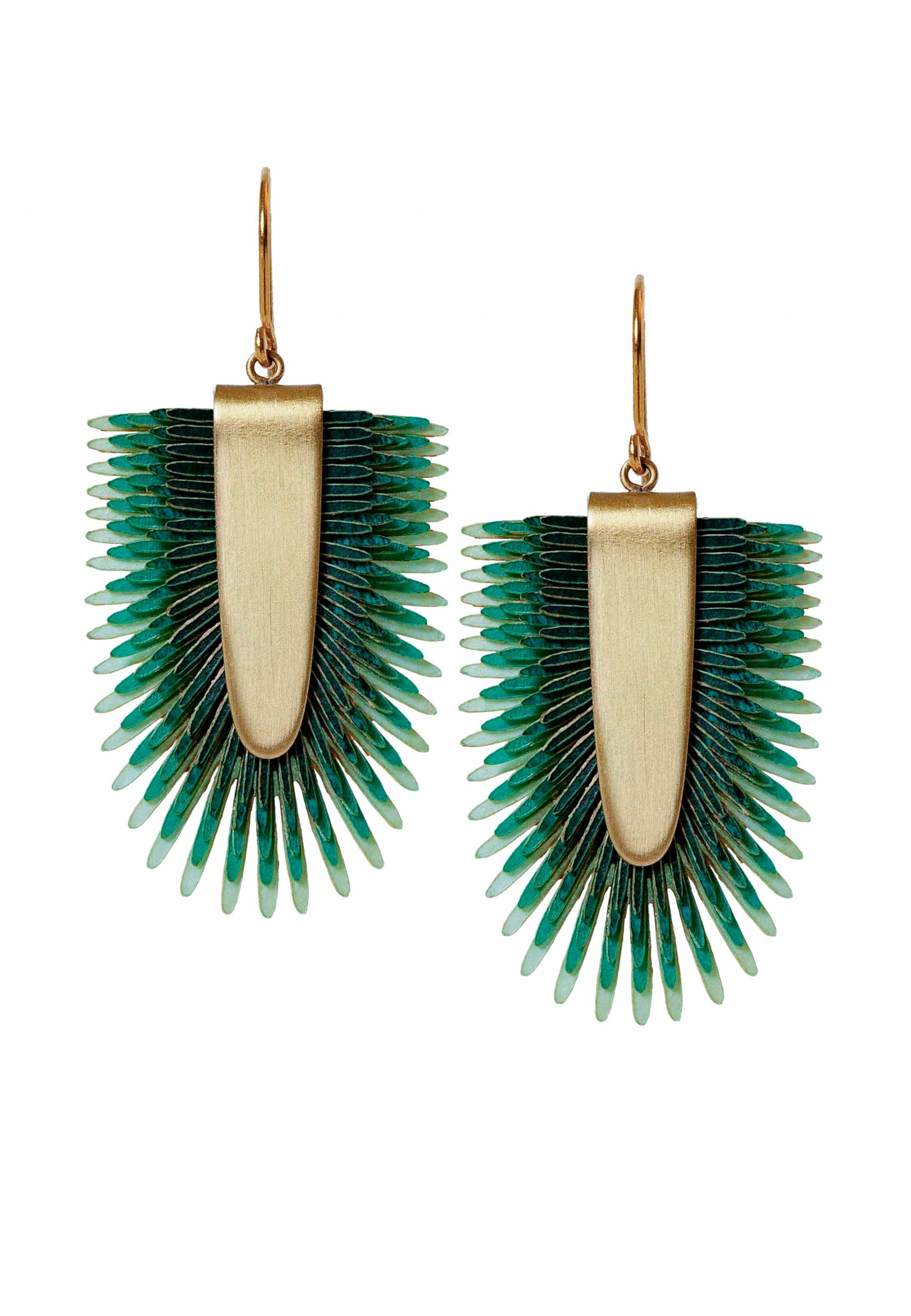 Gretchen Earrings 'Pam Pem' in Green: front